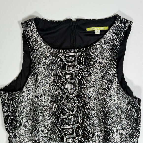 Gianni Bini Python Print Sleeveless Dress with Flared Bottom - Picture 4 of 6